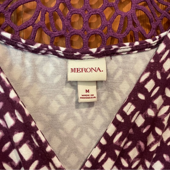Merona purple and white dress - M - Picture 4 of 7